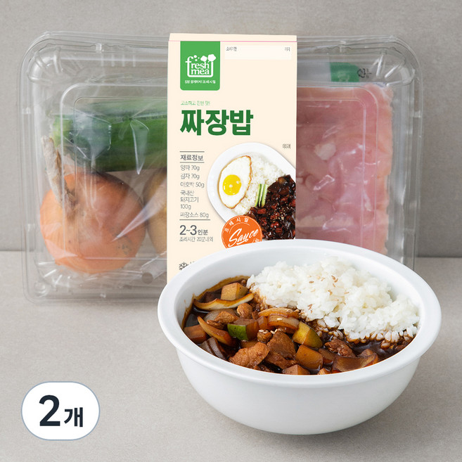 프레시밀 짜장밥 재료 2~3인분, 370g, 2개