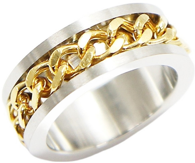 인디라벨 써지컬스틸 체인 반지