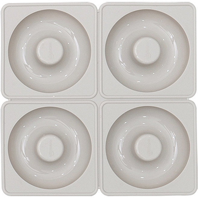 실리만 국내생산 실리콘 도넛몰드 빵틀 4구 코코아그레이 1개 17.5X17.5X2.65cm