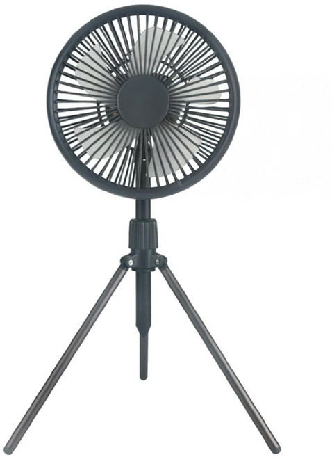 Kinyo 充電風扇 附USB充電線 + 腳架 180 x 130 x 410mm 495g, UF-7051, 灰色