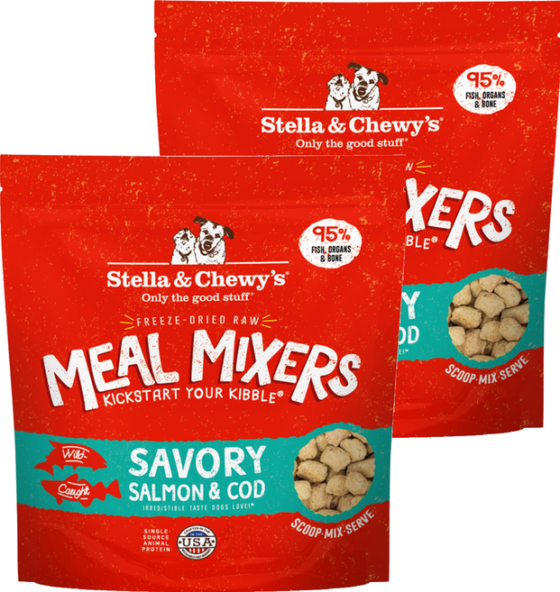 스텔라앤츄이스 전연령 강아지 밀믹서 동결건조 사료, 연어, 50g, 2개