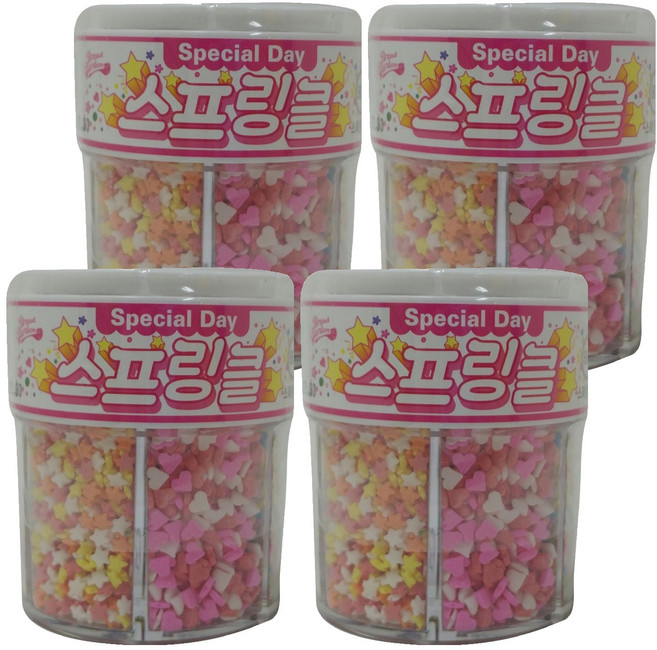 브레드가든 스페셜데이 스프링클 6종 세트, 80g, 4세트