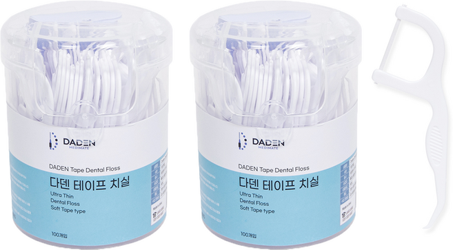 다덴 덴탈플로스 테이프치실, 100개입, 2개