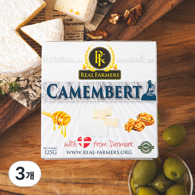 RealFarmers 까망베르, 125g, 1개입, 3개