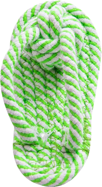 Little poppet 小小毛孩 寵物耐咬棉繩玩具, 綠拖鞋, 1個