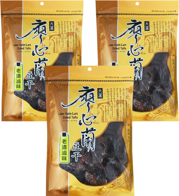 大溪廖心蘭豆干 老道滷味, 400g, 3包