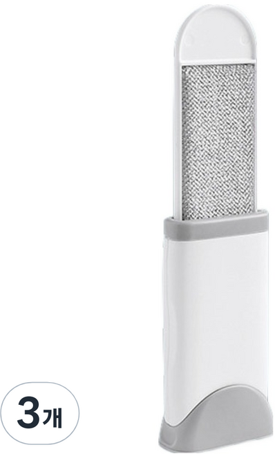 더자카 셀프클리닝 양면 먼지제거 브러시 S, 화이트, 3개
