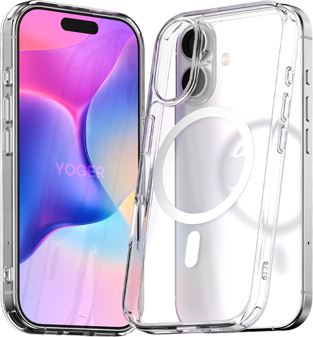 요거 맥세이프 마그네틱 변색없는 클리어 휴대폰 케이스