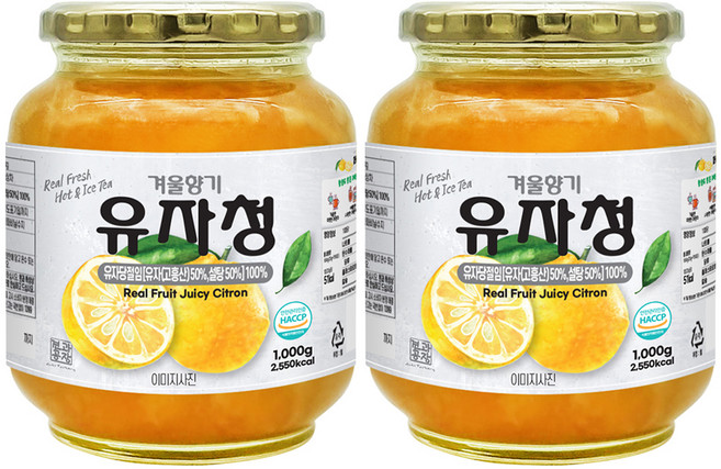 견과공장 겨울향기 유자청, 1kg, 1개입, 2개