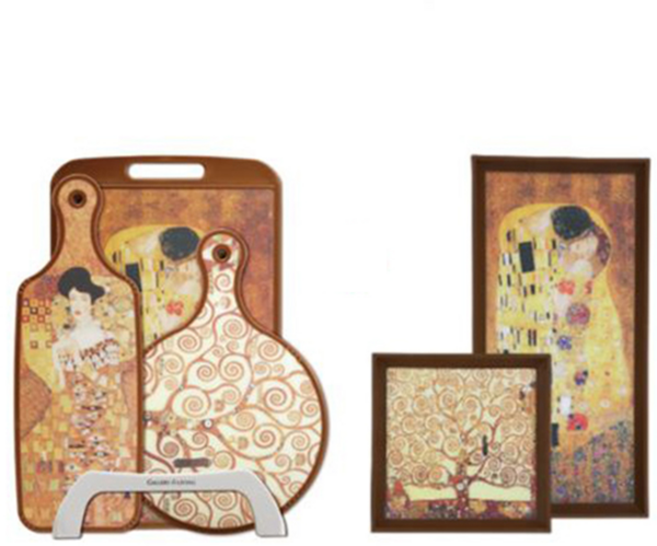 고트만 도마 3종 + 거치대 + 쟁반 2종 세트 구스타프 클림트, 1세트