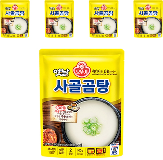 오뚜기옛날 사골곰탕, 500g, 5개