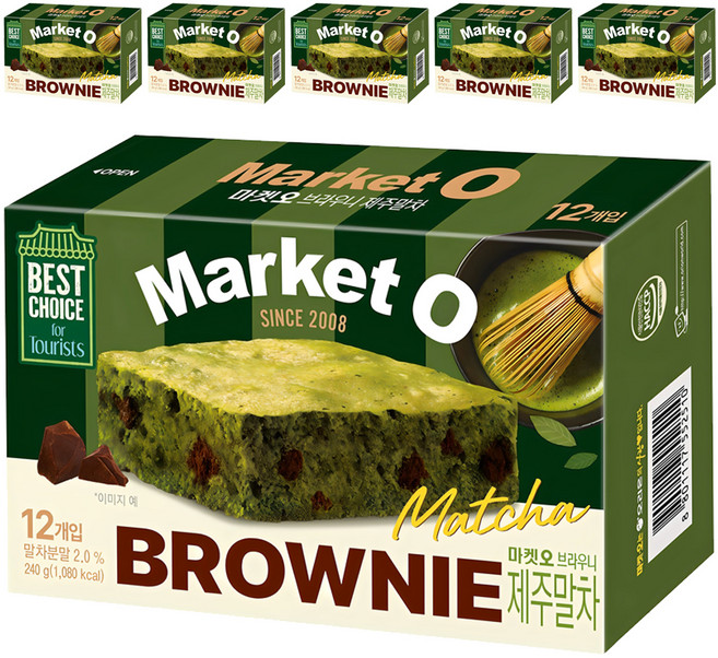마켓오 브라우니 제주말차, 240g, 6개