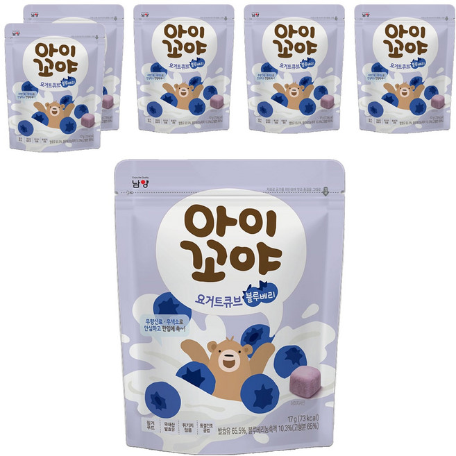 아이꼬야 요거트큐브, 6개, 17g, 블루베리
