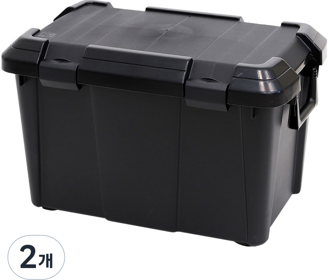 아이리스 다용도 하드박스 HDB-600D, 블랙, 2개