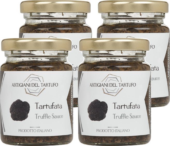 ARTIGIANI DEL TARTUFO 職人 黑松露菌菇醬 義大利產 不含防腐劑, 90g, 4罐