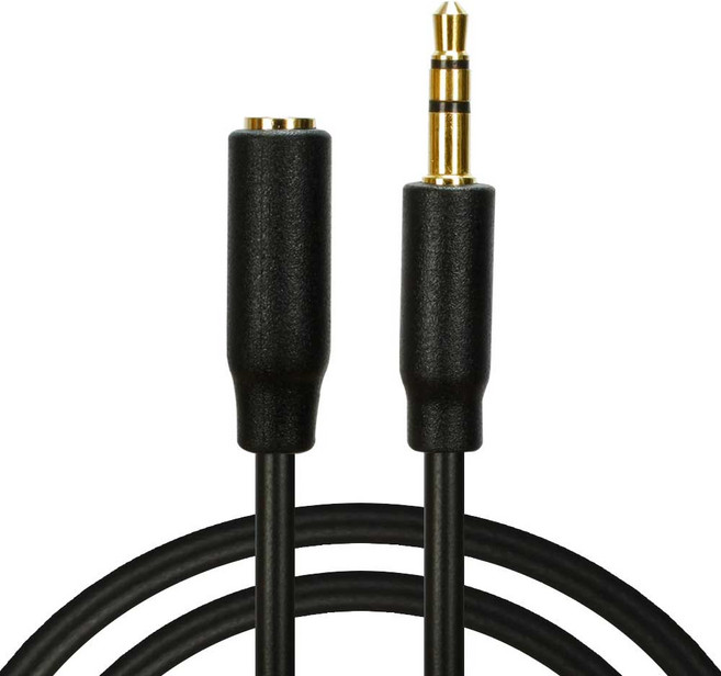 컴길 3.5mm 단자 AUX 스테레오 연장 케이블 5m, 혼합색상, 1개