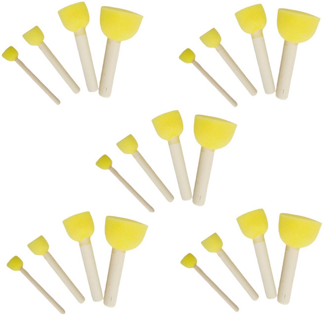 아트시크릿 스텐실 페인팅 스펀지 브러쉬 4종 세트 618, 혼합색상, 5세트