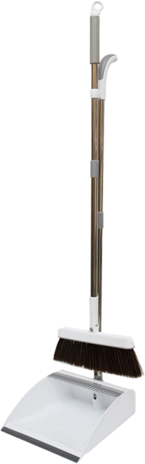 Home Star 多麼潔 折疊式收納掃把畚斗組, 1組, 白色