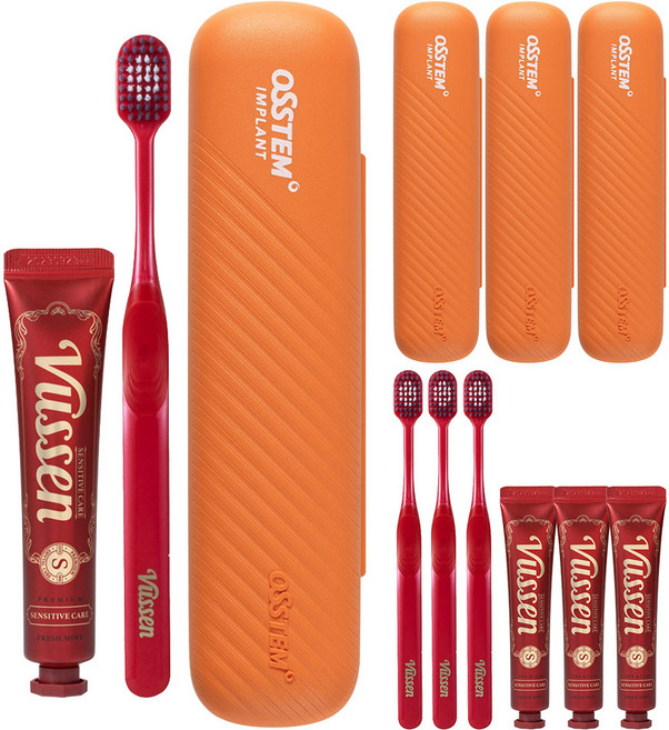 오스템파마 뷰센 여행용 양치 키트, 4세트