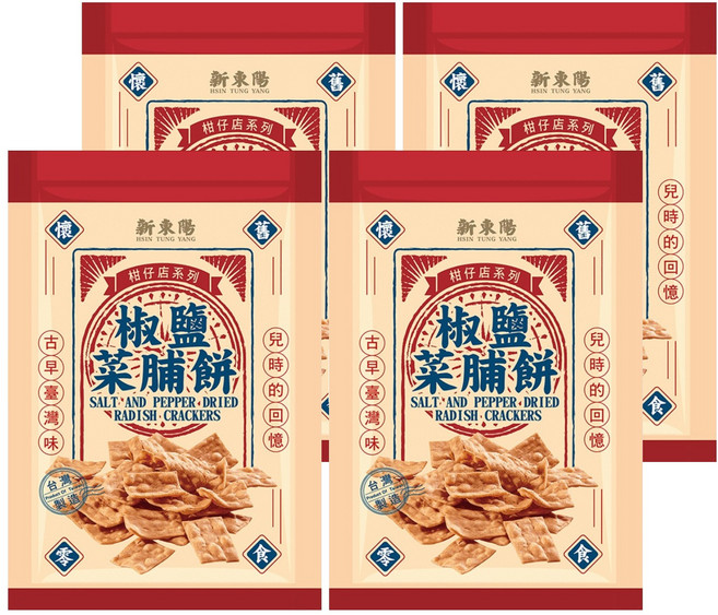 新東陽 椒鹽菜脯餅, 110g, 4包