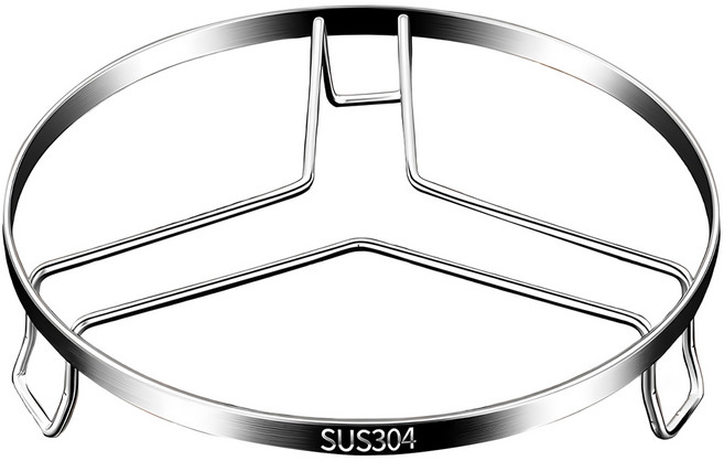 304不鏽鋼萬能高腳蒸架/鍋架/隔水加熱架/蒸盤/蒸籠/隔熱架 中(15.5 x 15.5 x 3.5cm) 銀色, 1個, 15.5cm