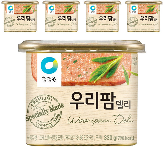 Uripam 清淨園 Deli 火腿罐頭, 330g, 5個