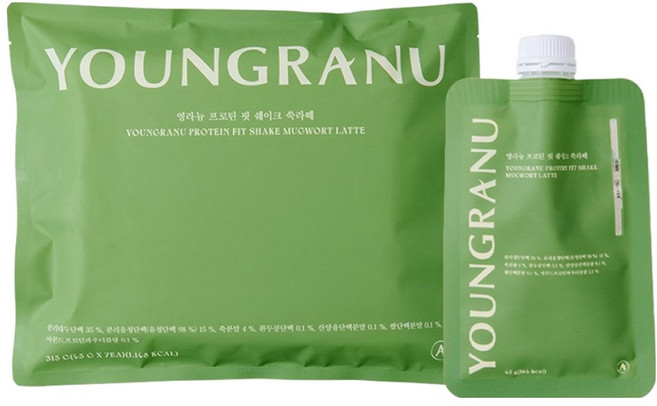 영라뉴 프로틴 핏 쉐이크 쑥라떼 7p, 315g, 1개