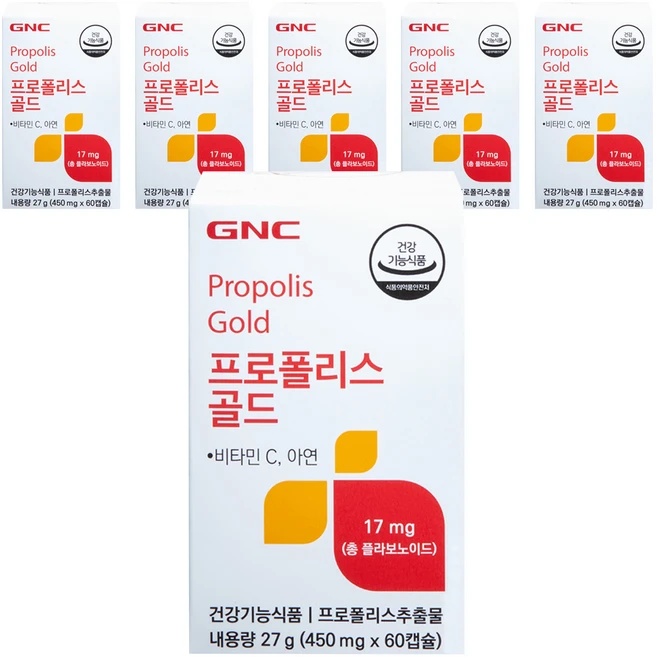 GNC 프로폴리스 골드, 60정, 6개 - 쿠팡