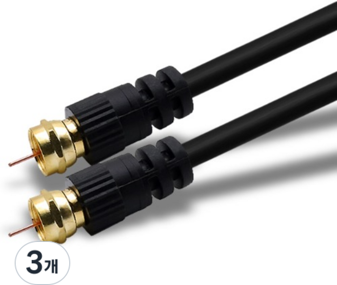 케이블메이트 TV 안테나 동축 RF 케이블 2M, CM3402, 3개