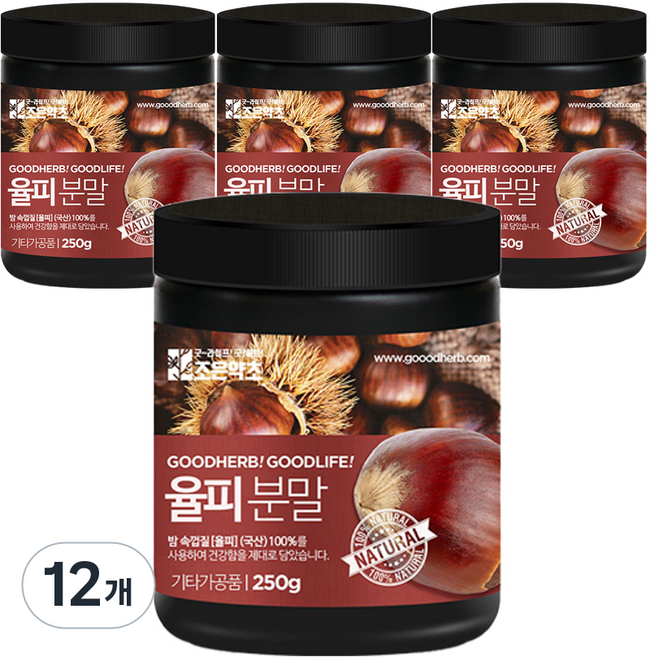 조은약초 율피분말, 12개, 200g