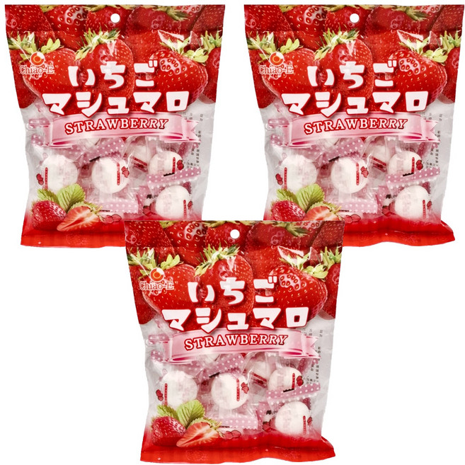 Chiao-E 巧益 草莓夾心棉花糖, 75g, 3袋