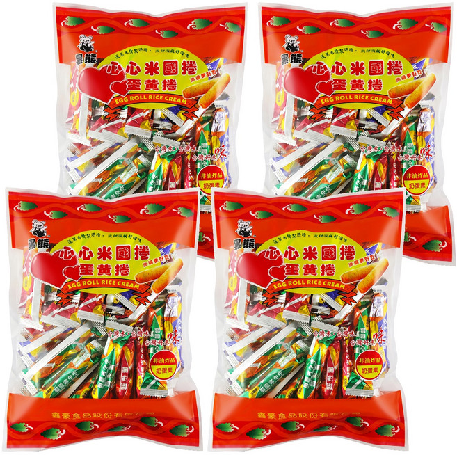 黑熊 米國捲 蛋黃捲, 400g, 4袋
