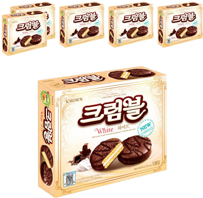[크라운] 크림블 화이트, 384g, 6개