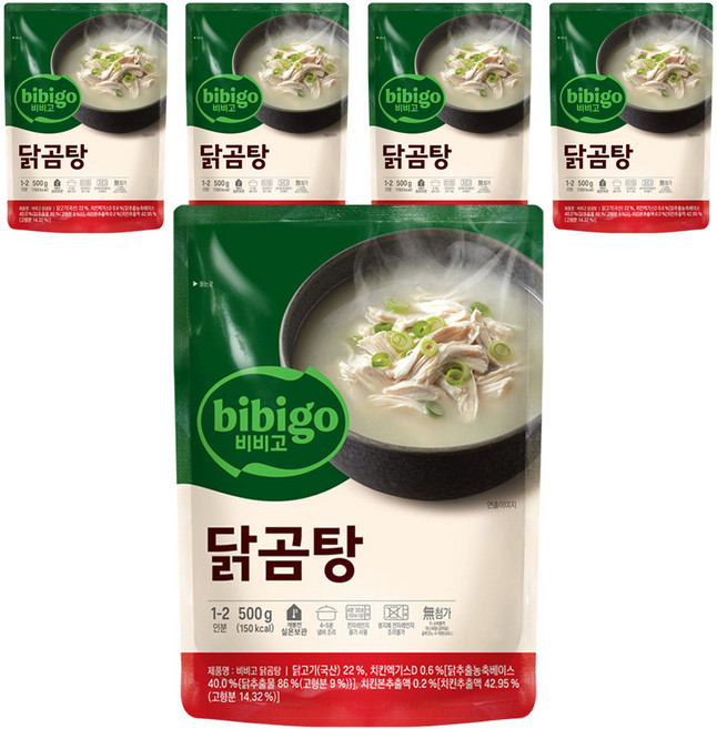 비비고 닭곰탕, 500g, 5개
