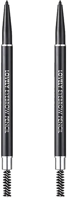 TONYMOLY 美目派對眉筆 0.1g, 2支, 1 黑色