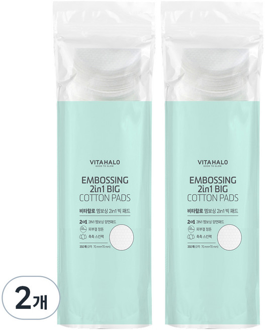비타할로 DIY 소프트 패드(닦토용 점보 사이즈), 2개, 350개입