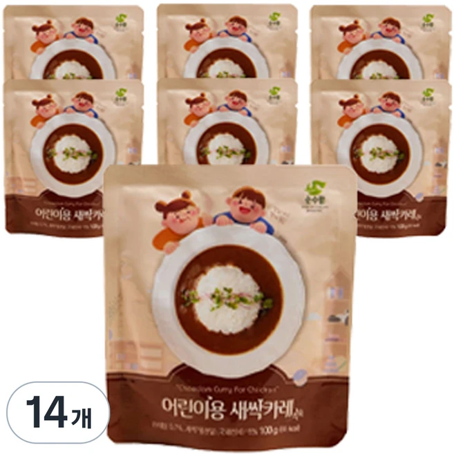 순수람 유아용 새싹카레, 100g, 14개 - 쿠팡