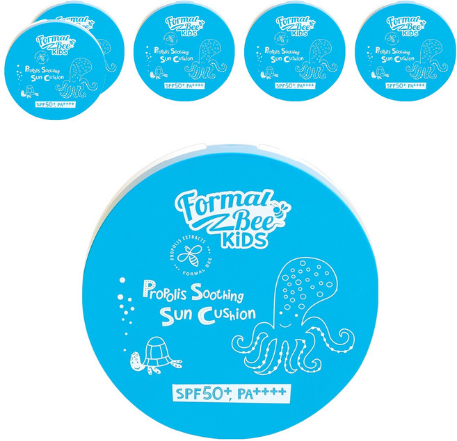 포멀비키즈 유아 프로폴리스 수딩 대왕 선쿠션 SPF50+ PA++++, 25g, 6개
