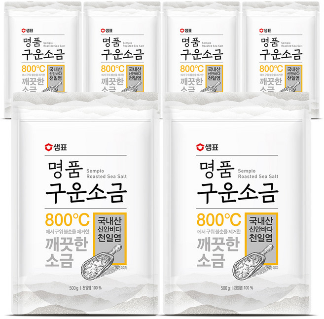 샘표 명품 구운소금, 500g, 6개