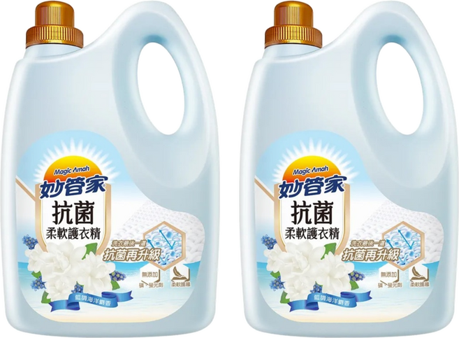 Magic Amah 妙管家 抗菌柔軟護衣精 藍調海洋麝香, 3L, 2瓶