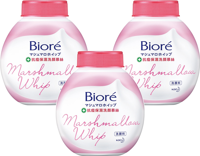 Biore 蜜妮 台灣公司貨 洗顏慕絲 抗痘保濕 更替瓶, 160ml, 3件