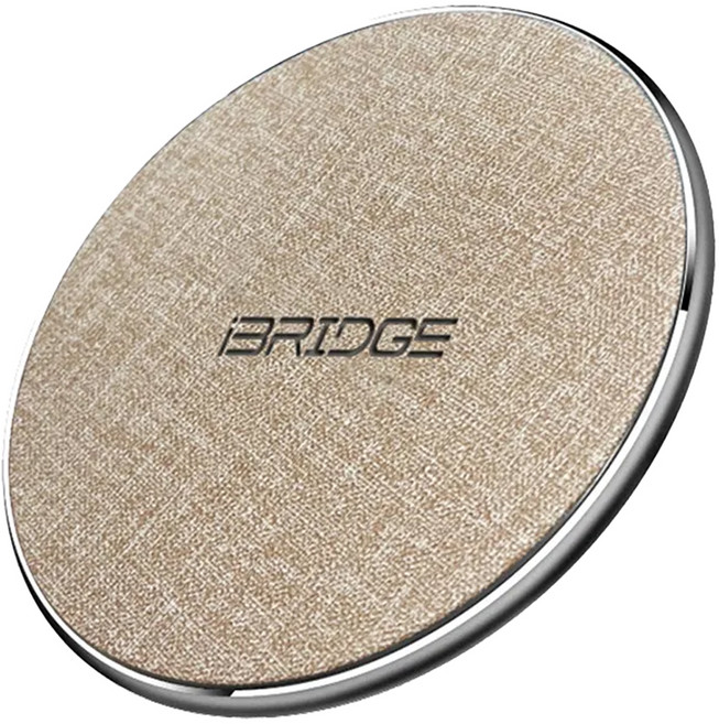 iBRIDGE 10W/7.5W 1 Port 無線充電板 快充 Qi標準 鋁合金面版 Type-C接口 咖啡色 1個