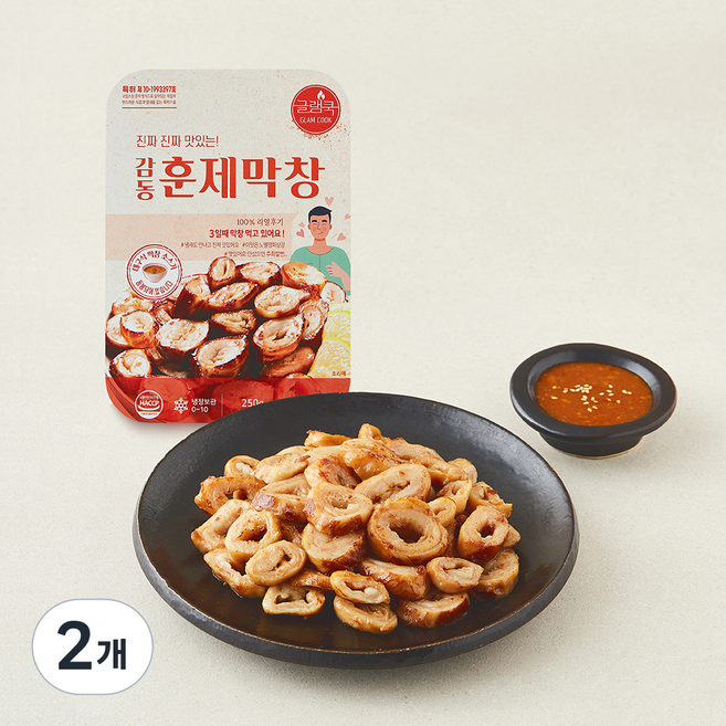 글램쿡 훈제 돼지막창, 250g, 2개