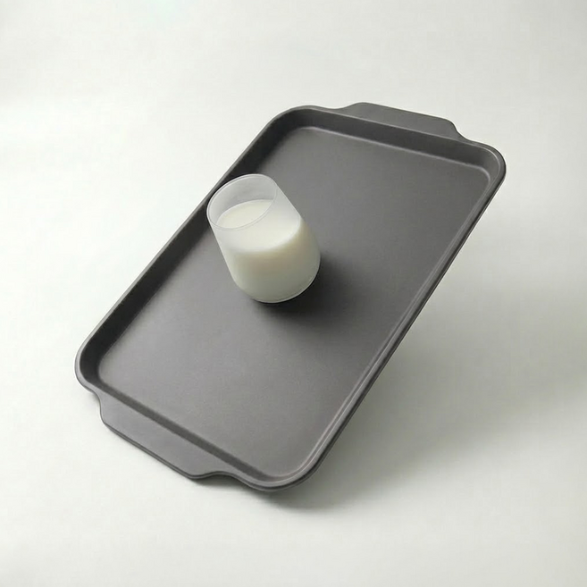 리빙메이트 논슬립 패스트푸드 트레이, 그레이, 1개