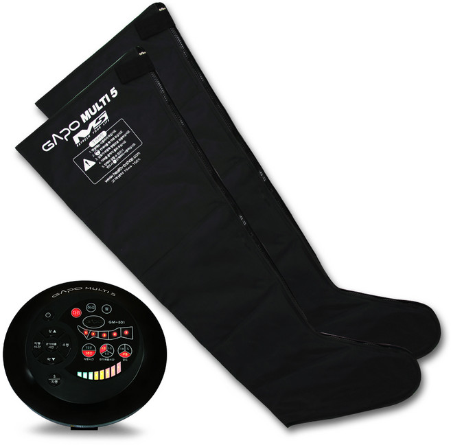 가포 사지압박 순환장치 본체 + 다리커프 + 설명서 GAPO MULTI5, 블랙