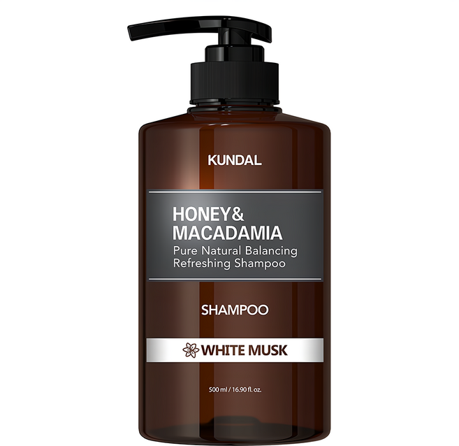 KUNDAL 昆黛爾 蜂蜜澳洲堅果香氛洗髮精 White Musk, 500ml, 1瓶