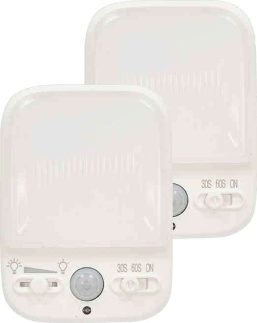 明沛 2W LED可調光紅外線感應燈 MP9171-2 90 x 65 x 48mm 73g 2個, 黃光
