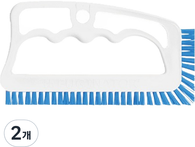 푸기네이터 화장실 창틀 욕실 타일 청소솔, 화이트 + 블루, 2개