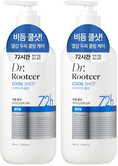 DrRooteer 去屑酷涼緩解掉髮症狀洗髮精 清涼薄荷, 800ml, 2個