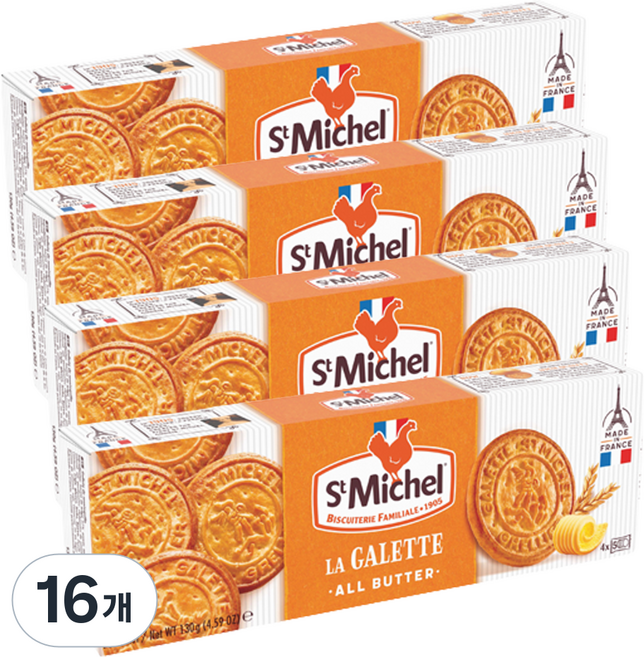 생미쉘 갈라떼 비스켓, 130g, 16개